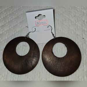 Brown Wooden Earrings